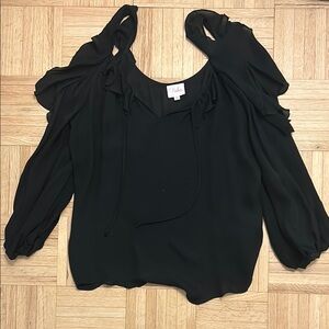 Parker Black Ruffled Blouse